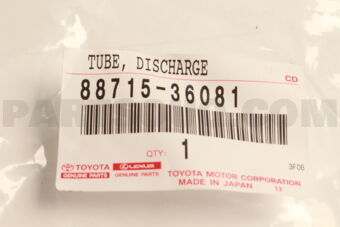 Toyota 8871536081 PIPE, COOLER REFRIGERANT DISCHARGE, A