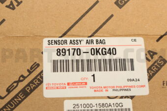 Toyota 891700KG40 SENSOR ASSY, AIR BAG