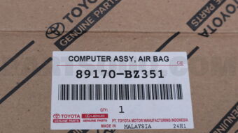 Toyota 89170BZ351 COMPUTER ASSY, AIR BAG
