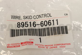 Toyota 8951660611 WIRE SKID CONTROL