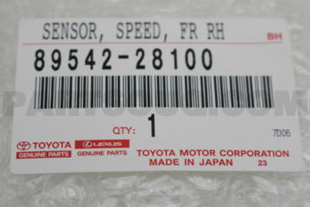 Toyota 8954228100 SENSOR, SPEED, FRONT RH