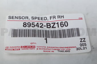 Toyota 89542BZ160 SENSOR, SPEED, FR RH