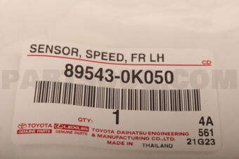 Toyota 895430K050 SENSOR SPEED FR LH