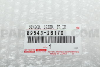 Toyota 8954326170 SENSOR, SPEED, FR LH