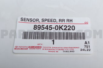 Toyota 895450K220 SENSOR SPEED RR RH