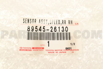 Toyota 8954526130 SENSOR, SPEED, RR RH