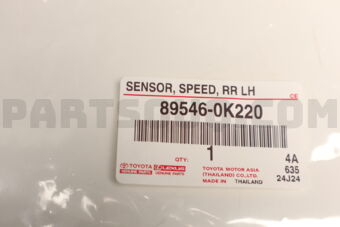 Toyota 895460K220 SENSOR SPEED RR LH