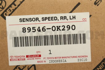 Toyota 895460K290 SENSOR, SPEED, RR LH