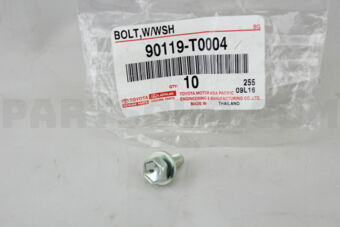 Toyota 90119T0004 BOLT,W/WSH