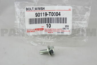 Toyota 90119T0004 BOLT,W/WSH