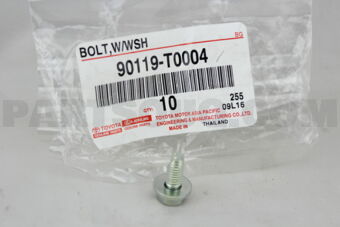 Toyota 90119T0004 BOLT,W/WSH