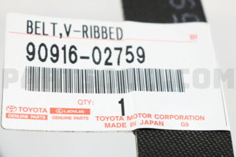 Toyota 9091602759 BELT V-RIBBED