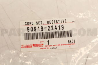 Toyota 9091922419 CORD SET RESISTIVE