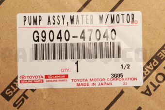 Toyota G904047040 PUMP ASSY WATER