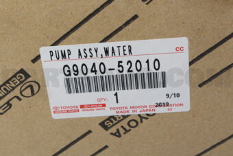 Toyota G904052010 INVERTER WATER PUMP ASSY(W/MOTOR)