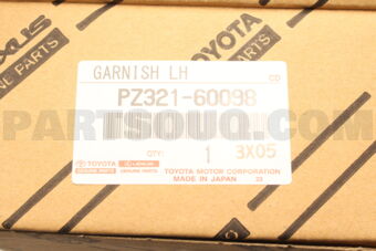 Toyota PZ32160098 GARNISH,FR