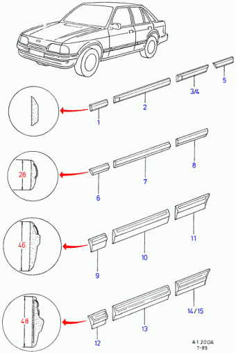 Escort DA 1986-1990 Europe 1986