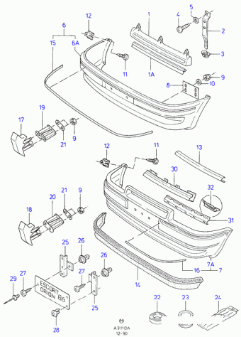 Escort DA 1986-1990 Europe 1986