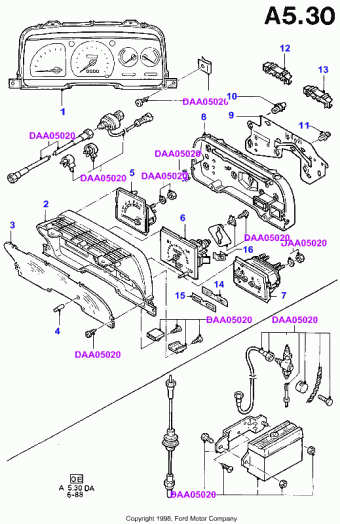 Escort DA 1986-1990 Europe 1986