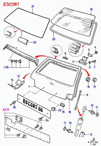 Escort DA 1986-1990 Europe 1986