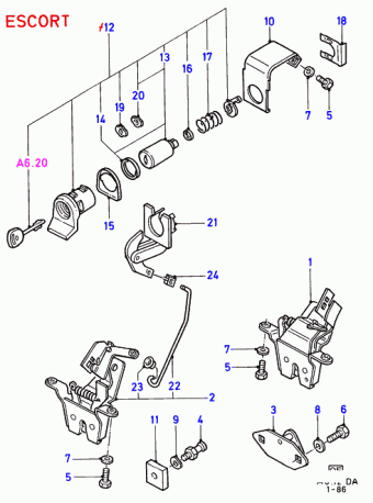 Escort DA 1986-1990 Europe 1986
