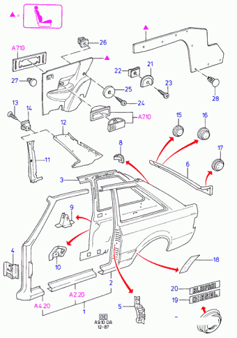 Escort DA 1986-1990 Europe 1986