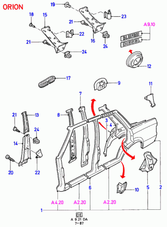 Escort DA 1986-1990 Europe 1986