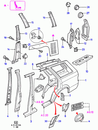 Escort DA 1986-1990 Europe 1986