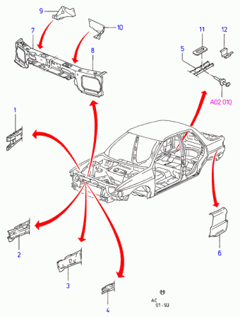 Escort/Orion EA 1990-1995 Europe 1990