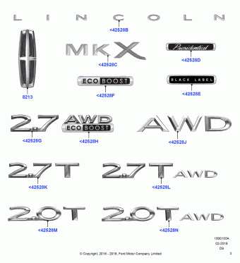 Nautilus 2019-/MKX 2016-2018 (D9) America 2016