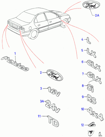 Mondeo FD 1992-1996 Europe 1992