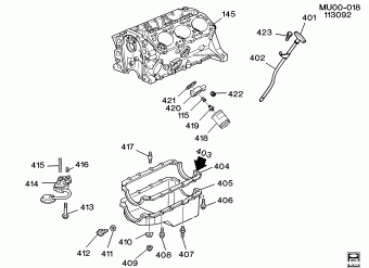 Lumina APV 1990 (LG6) ENGINE,3.1L(3.1D),V6,TBI