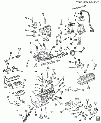 Pickup - 03,53 Bodystyle (2WD) 1990 (LB4) ENGINE,(4.3Z),V6,EFI