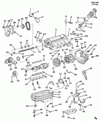 Suburban - 06 Bodystyle (2WD) 1990 (L05) ENGINE,5.7L,8 CYLINDER,TBI