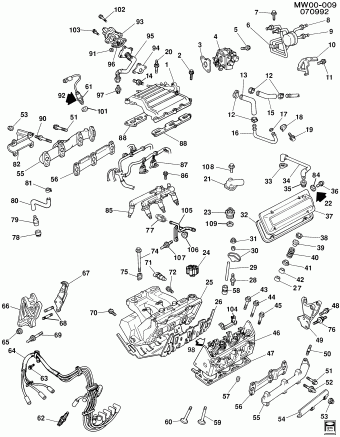 Lumina 1990 (LH0) ENGINE,3.1L(3.1T),V6,MFI