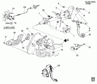 Corsica 1990 (LM3) ENGINE,2.2L(2.2G),L4,TBI