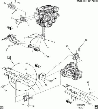 Cavalier 2003 (L61) ENGINE,2.2L,4CYL,MFI,DOHC