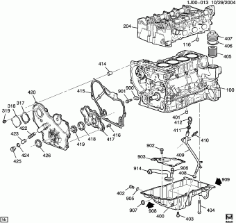 Malibu Classic (Carryover Model) 2004 (L61) ENGINE,2.2L,4CYL,MFI,DOHC