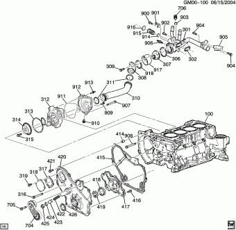 Malibu Classic (Carryover Model) 2004 (L61) ENGINE,2.2L,4CYL,MFI,DOHC