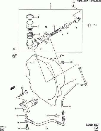 Tracker (2WD) 2003 (L34) ENGINE,2.0L MFI,DOHC 4 CYL