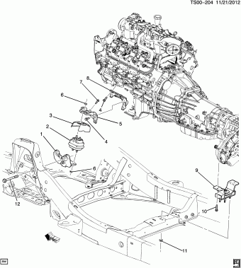 Trailblazer/Envoy/Rainier (4WD/AWD) 2005 (LH6) ENGINE,5.3L(323CID) GAS V8