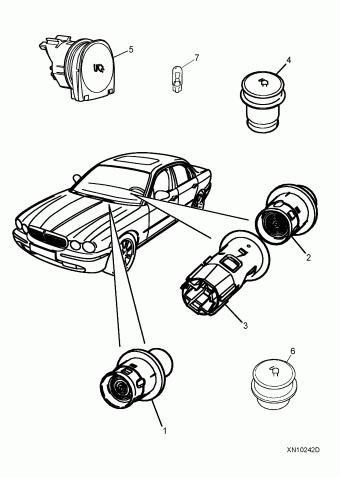 XJ Range (From (V) G00442 to (V) H32732) 4.2 Litre USA