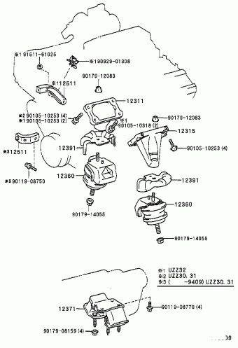 LEXUS SC300/400 UZZ30L-ACPZKA UZZ30,JZZ31