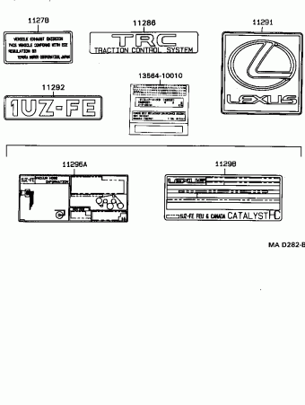 LEXUS LS400 UCF10L-AEPGKW UCF10