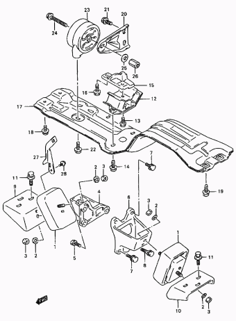 Vitara/Sidekick SE416 SE416 (E03,E28,E33,E60:MY 1996)
