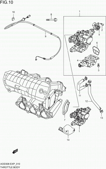 Alto - A-Star/Celerio/800/Fronte/Cultus AOD308 AOD308 EXP (E10,E96)