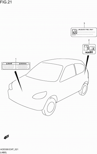 Alto - A-Star/Celerio/800/Fronte/Cultus AOD308 AOD308 EXP (E10,E96)