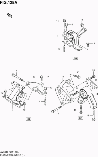Alto - A-Star/Celerio/800/Fronte/Cultus AVK310 AVK310 (P02,P22)