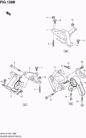 Alto - A-Star/Celerio/800/Fronte/Cultus AVK310 AVK310 (P02,P22)