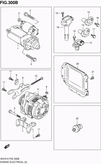 Alto - A-Star/Celerio/800/Fronte/Cultus AVK310 AVK310 (P02,P22)